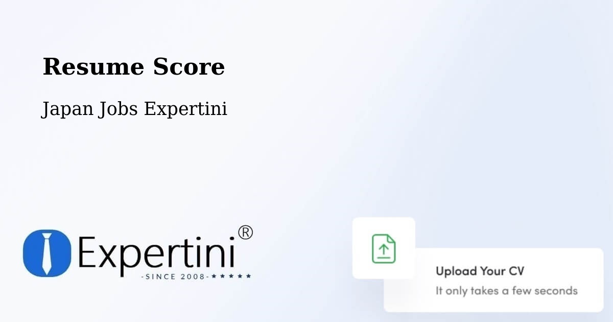 Resume Score & Job Description Match Tool – Ōta - Japan Jobs Expertini